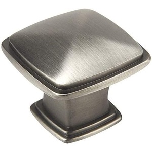 image:imageCosmas 10 Pack 4391AS Antique Silver Modern Cabinet Hardware Knob  114 Inch Square