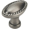 image:image10 Pack  Cosmas 4116AS Antique Silver RopeScroll Cabinet Hardware Oval Oblong Knob