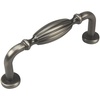 image:imageCosmas 10 Pack 7119AS Antique Silver Country Style Cabinet Hardware Ribbed Handle Pull  3 Inch 76mm Hole Centers