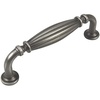 image:imageCosmas 10 Pack 7123AS Antique Silver Country Style Cabinet Hardware Ribbed Handle Pull  334 Inch 96mm Hole Centers