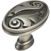 image:imageCosmas 25 Pack 4297AS Antique Silver Floral Cabinet Hardware Oval Oblong Knob