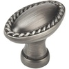 image:imageCosmas 4116AS Antique Silver RopeScroll Cabinet Hardware Oval Oblong Knob