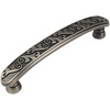 image:imageCosmas 4298AS Antique Silver Floral Cabinet Hardware Handle Pull  334 Inch 96mm Hole Centers