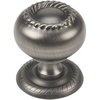 image:imageCosmas 5 Pack 4040AS Antique Silver RopeScroll Cabinet Hardware Knob with Matching Backplate  114 Inch Diameter