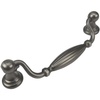 image:imageCosmas 5 Pack 7122AS Antique Silver Country Style CabinetFurniture Hardware Ribbed Swinging Handle Pull  5 Inch 128mm Hole Centers