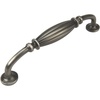 image:imageCosmas 7120AS Antique Silver Country Style Cabinet Hardware Ribbed Handle Pull  5 Inch 128mm Hole Centers