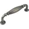 image:imageCosmas 7123AS Antique Silver Country Style Cabinet Hardware Ribbed Handle Pull  334 Inch 96mm Hole Centers  20 Pack
