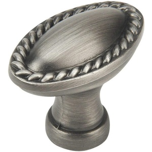 image:image10 Pack  Cosmas 4116AS Antique Silver RopeScroll Cabinet Hardware Oval Oblong Knob