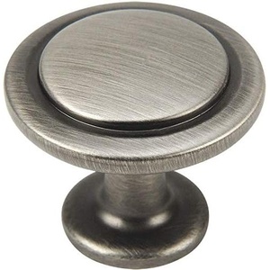 image:imageCosmas 10 Pack 5560AS Antique Silver Cabinet Hardware Round Knob  114 Diameter