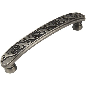 image:imageCosmas 25 Pack 4298AS Antique Silver Floral Cabinet Hardware Handle Pull  334 Inch 96mm Hole Centers