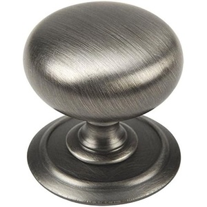 image:imageCosmas 6542AS Antique Silver Round Cabinet Hardware Knob with Backplate  114 Diameter