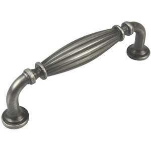 image:imageCosmas 7123AS Antique Silver Country Style Cabinet Hardware Ribbed Handle Pull  334 Inch 96mm Hole Centers  20 Pack