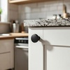 image:imageCosmas 25 Pack 5234FB Flat Black Cabinet Knobs  Matte Black Round Cabinet Knob 114 Inch Solid Zinc Metal Kitchen Drawer Dresser Knob Contemporary Hardware Screws Included25