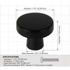 image:imageCosmas 25 Pack 5234FB Flat Black Cabinet Knobs  Matte Black Round Cabinet Knob 114 Inch Solid Zinc Metal Kitchen Drawer Dresser Knob Contemporary Hardware Screws Included25