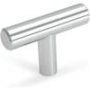 image:imageCosmas 25 Pack 305CH Polished Chrome Cabinet Hardware Euro Style T Bar Knob  2 Overall Length
