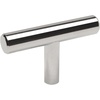 image:imageCosmas 404CH Polished Chrome Solid Steel Construction 38 Inch Slim Line Euro Style Cabinet Hardware TKnob  2 Overall Length