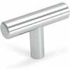 image:imageCosmas 5 Pack 305CH Polished Chrome Cabinet Hardware Euro Style T Bar Knob  2 Overall Length
