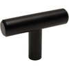 image:imageCosmas 5 Pack 305FB Flat Black Cabinet Hardware Euro Style T Bar Knob  2 Overall Length