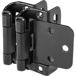image:image10 Pair Pack  Cosmas 18650FB Flat Black Self Closing Partial Wrap Cabinet Hinge 12 Inch Overlay Pair 18650FB