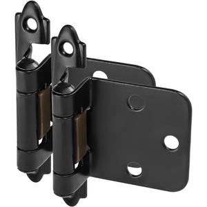 image:image5 Pair Pack  Cosmas 15539FB Flat Black Hinge Variable Overlay Pair 15539FB