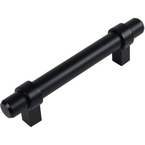 image:imageCosmas 16135FB Flat Black Contemporary Bar Cabinet Handle Pull  312 Inch 89mm Hole Centers