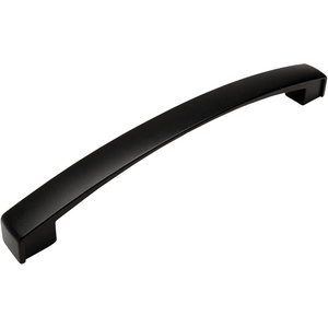 image:imageCosmas 20 Pack 616160FB Flat Black Modern Cabinet Hardware Arch Handle Pull  6516 Inch 160mm Hole Centers