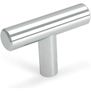 image:imageCosmas 25 Pack 305CH Polished Chrome Cabinet Hardware Euro Style T Bar Knob  2 Overall Length