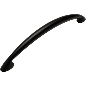 image:imageCosmas 25 Pack 323128FB Flat Black Modern Cabinet Hardware Arch Handle Pull  5 Inch 128mm Hole Centers