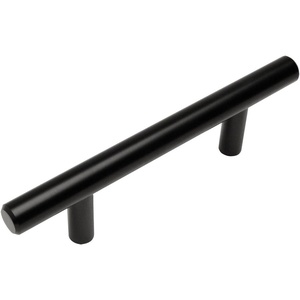 image:imageCosmas 5 Pack 40435FB Flat Black Solid Steel Construction 38 Inch Slim Line Euro Style Cabinet Hardware Bar Pull  312 Inch 89mm Hole Centers