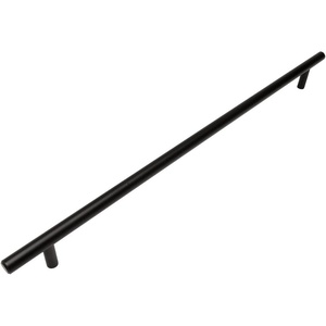 image:imageCosmas 5 Pack 404673FB Flat Black Solid Steel Construction 38 Inch Slim Line Euro Style Cabinet Hardware Bar Pull  2612 Inch 673mm Hole Centers