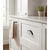 image:imageCosmas 6381FBC Flat Black with Clear Glass Cabinet Cup Pull  3 Inch 76mm Hole Centers1