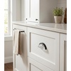 image:imageCosmas 6381FBC Flat Black with Clear Glass Cabinet Cup Pull  3 Inch 76mm Hole Centers5