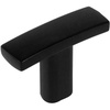image:image10 Pack  Cosmas 2363FB Flat Black Subtle Arch Cabinet Hardware Handle Knob 1716 Overall Length
