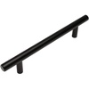 image:imageCosmas 10 Pack 305160FB Flat Black Cabinet Hardware Euro Style Bar Handle Pull  6516 Inch 160mm Hole Centers 81116 Overall Length