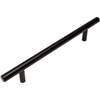 image:imageCosmas 10 Pack 404128FB Flat Black Solid Steel Construction 38 Inch Slim Line Euro Style Cabinet Hardware Bar Pull  5 Inch 128mm Hole Centers