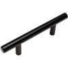 image:imageCosmas 25 Pack 30525FB Flat Black Cabinet Hardware Euro Style Bar Handle Pull  212 Inch 64mm Hole Centers 478 Overall Length