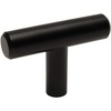 image:imageCosmas 25 Pack 305FB Flat Black Cabinet Hardware Euro Style T Bar Knob  2 Overall Length