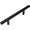 image:imageCosmas 25 Pack 40435FB Flat Black Solid Steel Construction 38 Inch Slim Line Euro Style Cabinet Hardware Bar Pull  312 Inch 89mm Hole Centers