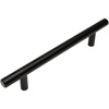 image:imageCosmas 305128FB Flat Black Cabinet Hardware Euro Style Bar Handle Pull  5 Inch 128mm Hole Centers 738 Overall Length