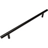 image:imageCosmas 404192FB Flat Black Solid Steel Construction 38 Inch Slim Line Euro Style Cabinet Hardware Bar Pull  712 Inch 192mm Hole Centers