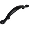 image:imageCosmas 9980FB Flat Black Cabinet Hardware Arched Handle Pull  3 Inch 76mm Hole Centers 512 Overall Length