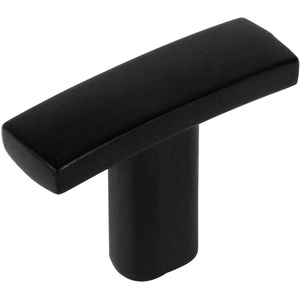 image:image10 Pack  Cosmas 2363FB Flat Black Subtle Arch Cabinet Hardware Handle Knob 1716 Overall Length
