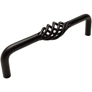 image:image10 Pack  Cosmas 9992128FB Flat Black Birdcage Cabinet Hardware Handle Pull  5 128mm Hole Centers25 Pack