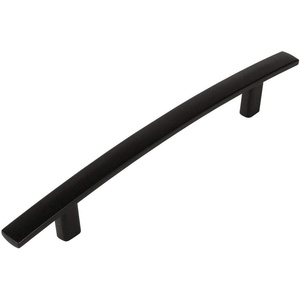 image:image25 Pack  Cosmas 2363128FB Flat Black Subtle Arch Cabinet Hardware Handle Pull  5 Inch 128mm Hole Centers