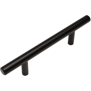 image:imageCosmas 10 Pack 4044FB Flat Black Solid Steel Construction 38 Inch Slim Line Euro Style Cabinet Hardware Bar Pull  4 Inch 102mm Hole Centers