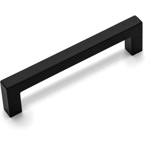 image:imageCosmas 1477789FB Flat Black Modern Cabinet Hardware Handle Pull  312 Inch 89mm Hole Centers