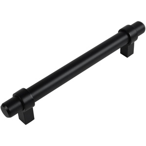 image:imageCosmas 161128FB Flat Black Cabinet Bar Handle Pull  5 Inch 128mm Hole Centers