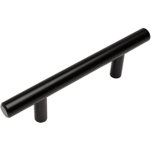 image:imageCosmas 25 Pack 30535FB Flat Black Cabinet Hardware Euro Style Bar Handle Pull  312 Inch 89mm Hole Centers 578 Overall Length  35