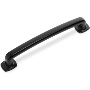 image:imageCosmas 4396128FB Flat Black Modern Cabinet Hardware Handle Pull  5 Inch 128mm Hole Centers