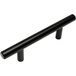 image:imageCosmas 5 Pack 30525FB Flat Black Cabinet Hardware Euro Style Bar Handle Pull  212 Inch 64mm Hole Centers 478 Overall Length